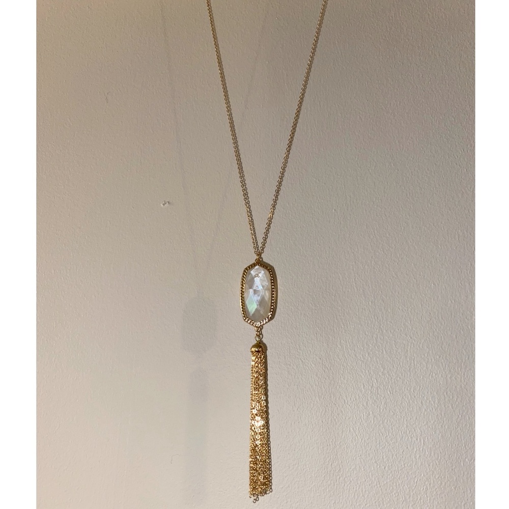 Charming Charlie long tassel pendant necklace